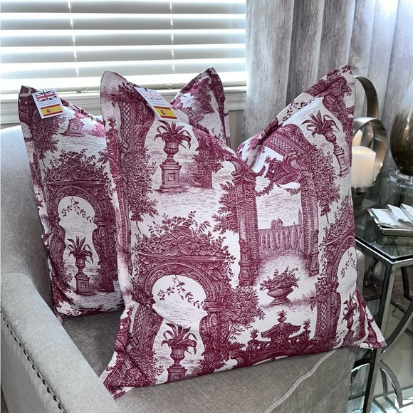 1-NWT SPANISH WOVEN GREEK GARDEN DESIGN PILLOW (Read description for details) - Picture 6 of 11